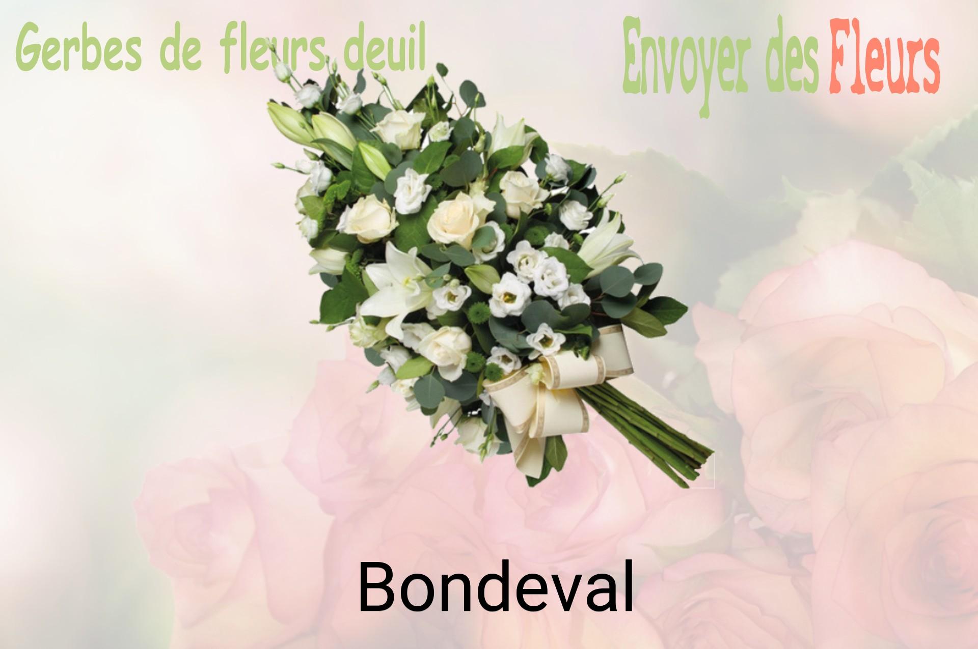 Gerbe de fleurs de deuil livrée à Bondeval